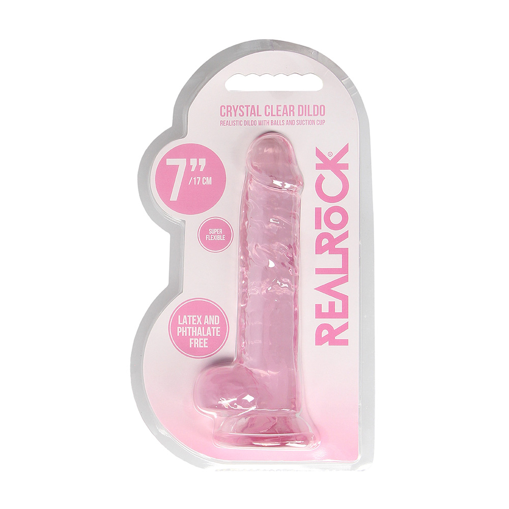 Realrock 7" Realistic Dildo With Balls Pink